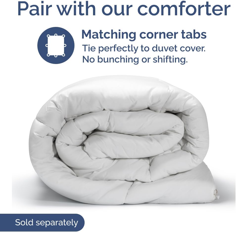 Duvet Cover Queen Size Set - Extra Soft Queen Duvet Cover 90" x 90" with 2 Pillow Shams - Hotel Luxury, Easy Care and Fade Free w/ Zipper Closures & Ties - All Season, Comfy, Cozy & Breathable (White) - Image 7